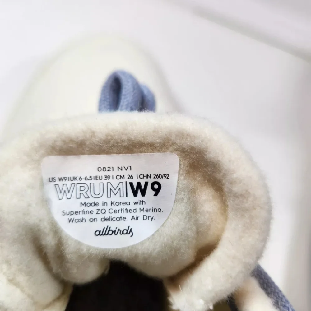 Allbirds Size 9 Wool Runner Up Mizzles Frost White High Top Women Comfort
